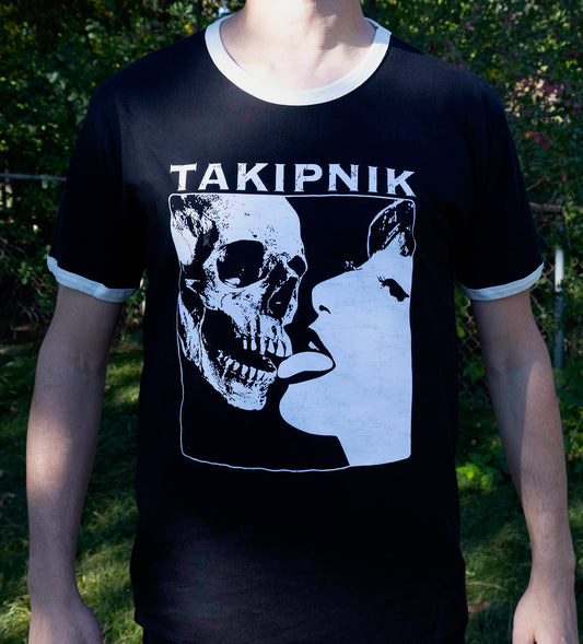 Black Skull Licker Ringer Shirt